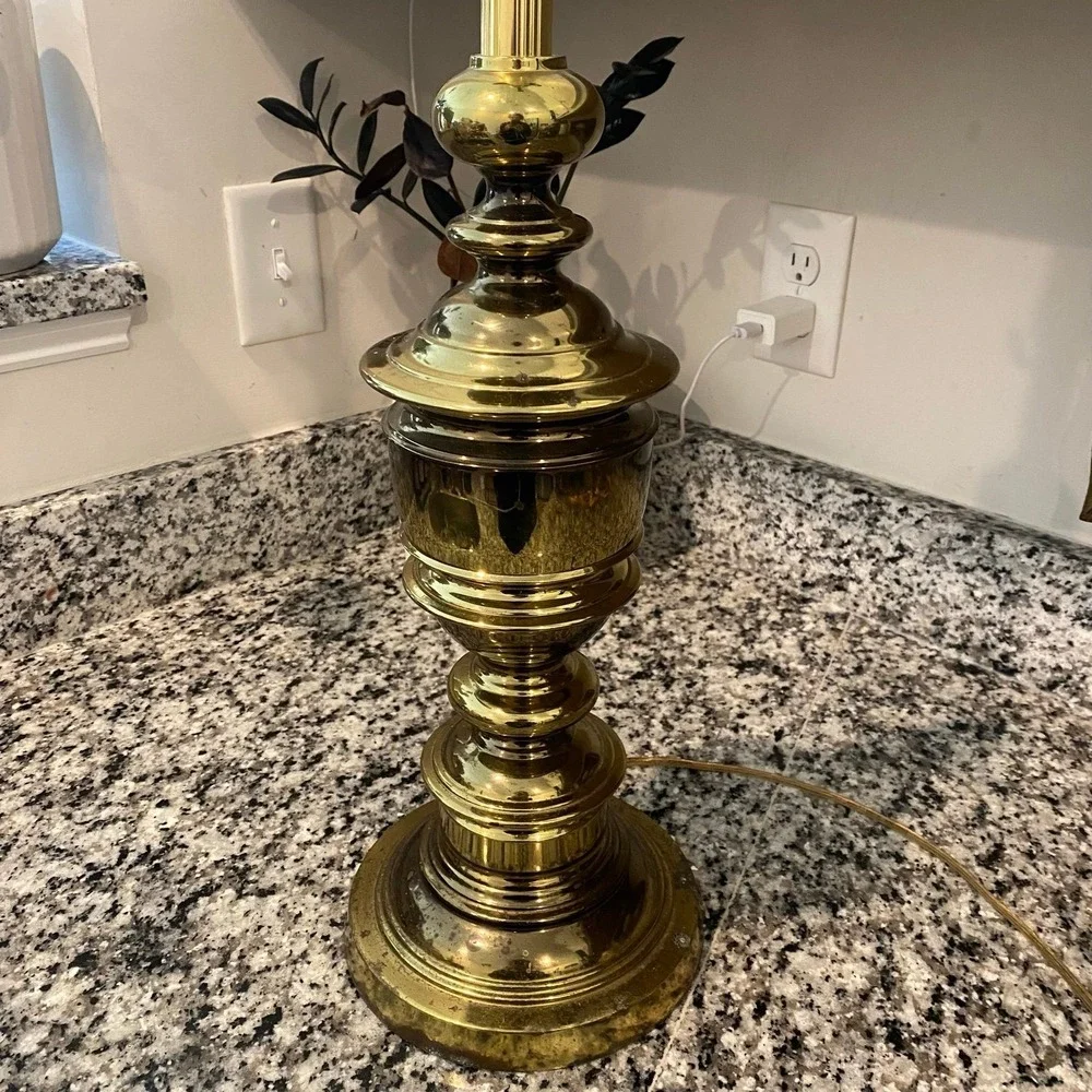 Vintage Westwood Hollywood Regency Solid Brass Table Lamp